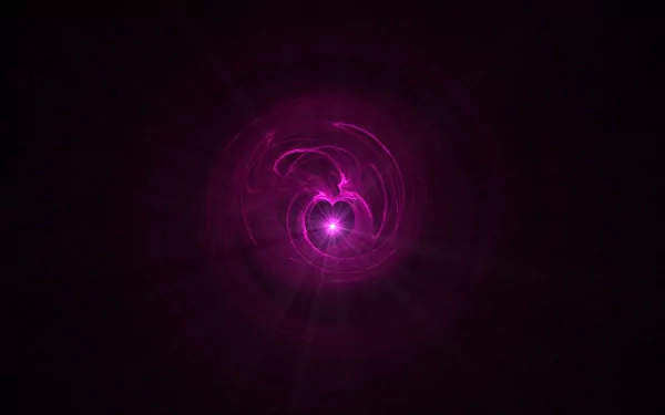 Abstract pink digital light swirl on a dark background, designed as an HD PC desktop wallpaper and background.