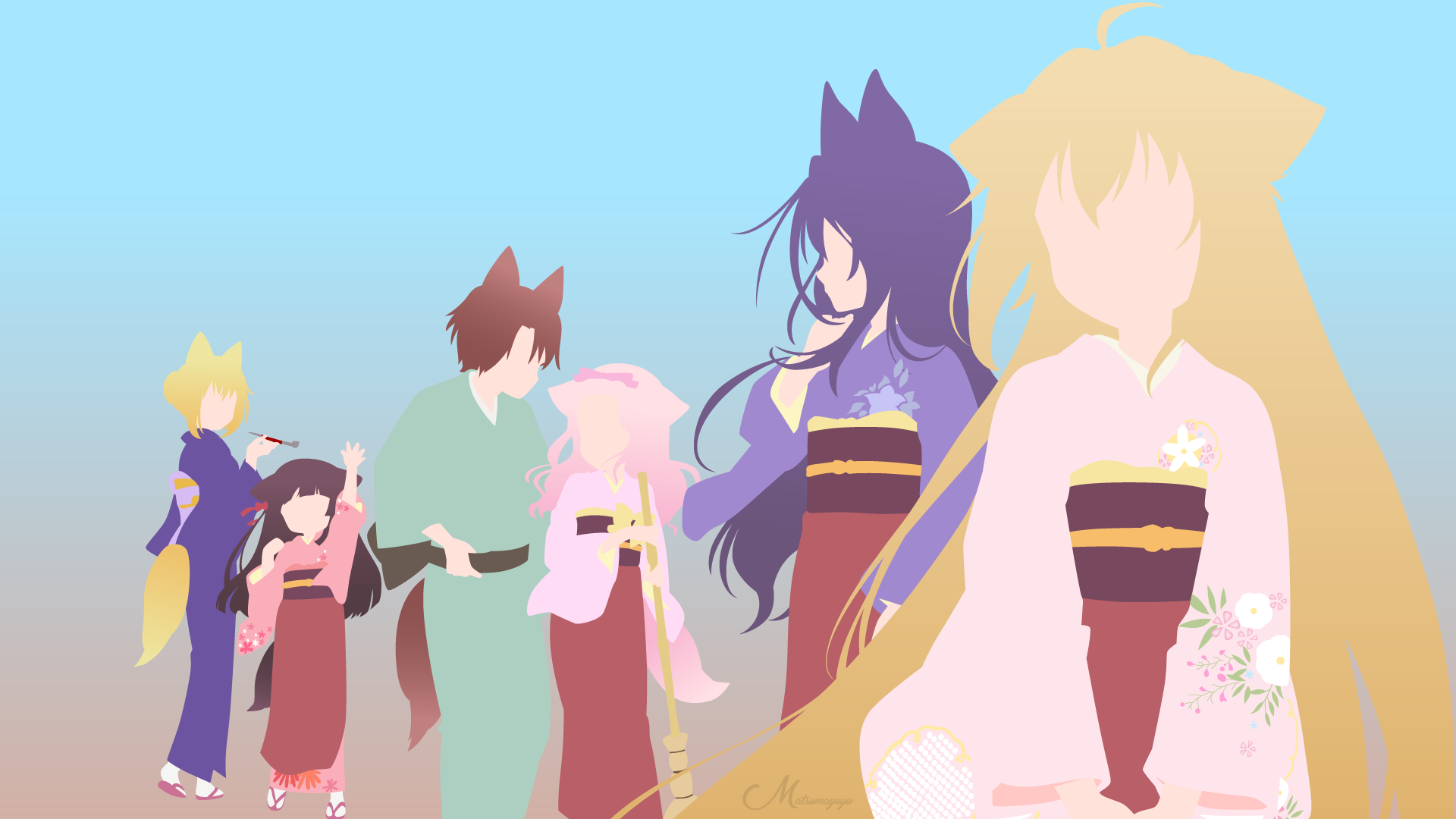 Download Ren (Konohana Kitan) Kiri (Konohana Kitan) Natsume (Konohana Kitan) Satsuki (Konohana Kitan) Sakura (Konohana Kitan) Yuzu (Konohana Kitan) Anime Konohana Kitan HD Wallpaper by matsumayu