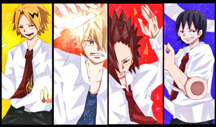 Hanta Sero Katsuki Bakugou Eijiro Kirishima Denki Kaminari Anime My Hero Academia HD Desktop Wallpaper | Background Image