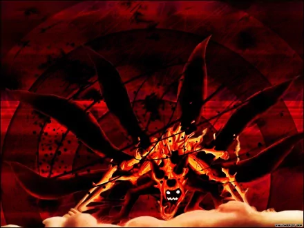 HD desktop wallpaper featuring Kuronot from Naruto anime, showcasing intense red hues and dark, dramatic elements.