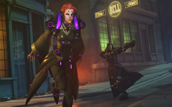 Reaper (Overwatch) Moira (Overwatch) video game Overwatch HD Desktop Wallpaper | Background Image