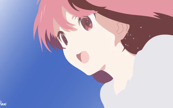 4K Ultra HD anime wallpaper featuring Rin from Shelter, showcasing a close-up with vibrant colors and a clear blue sky background.