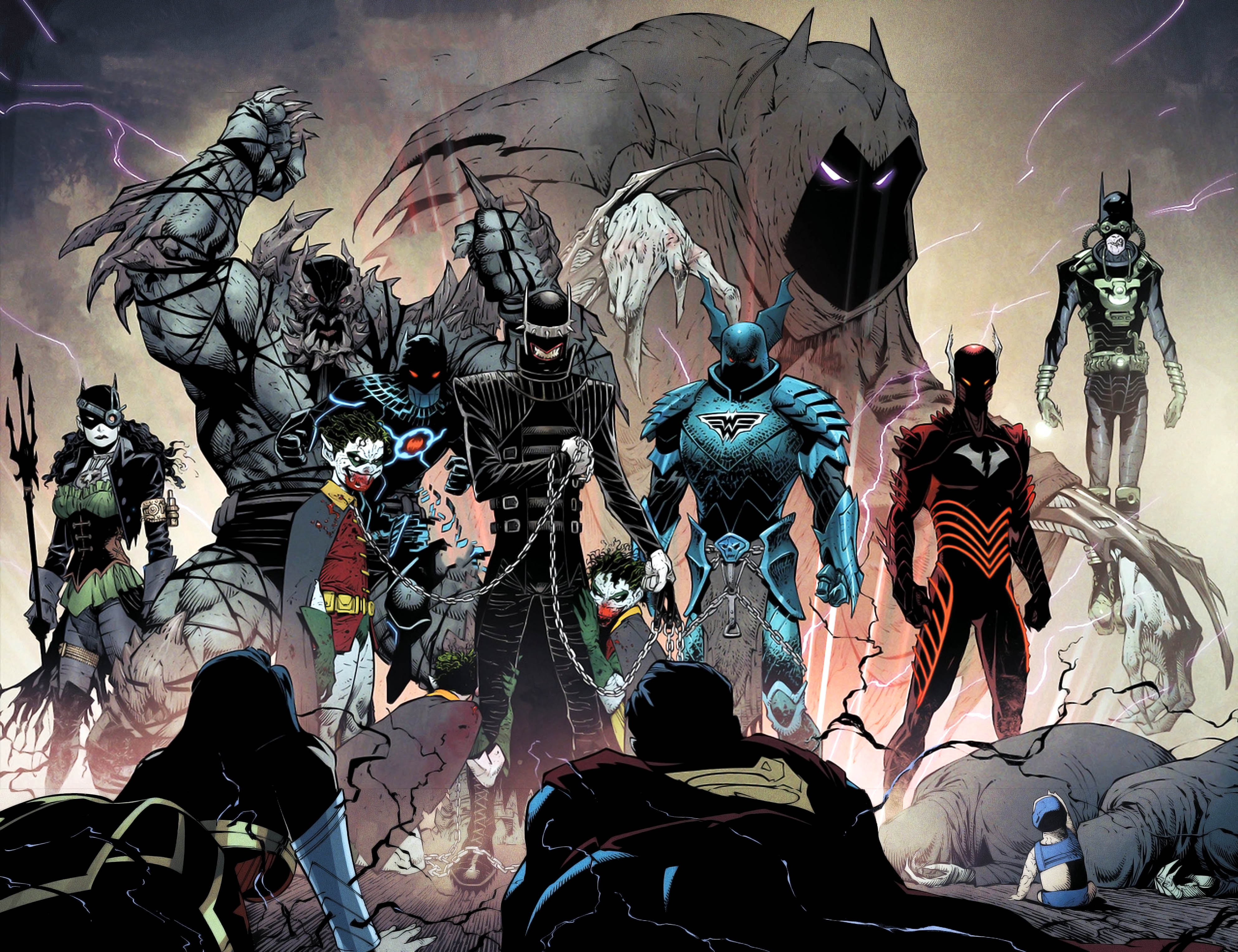 Dark Nights: Metal, batman que ri papel de parede HD