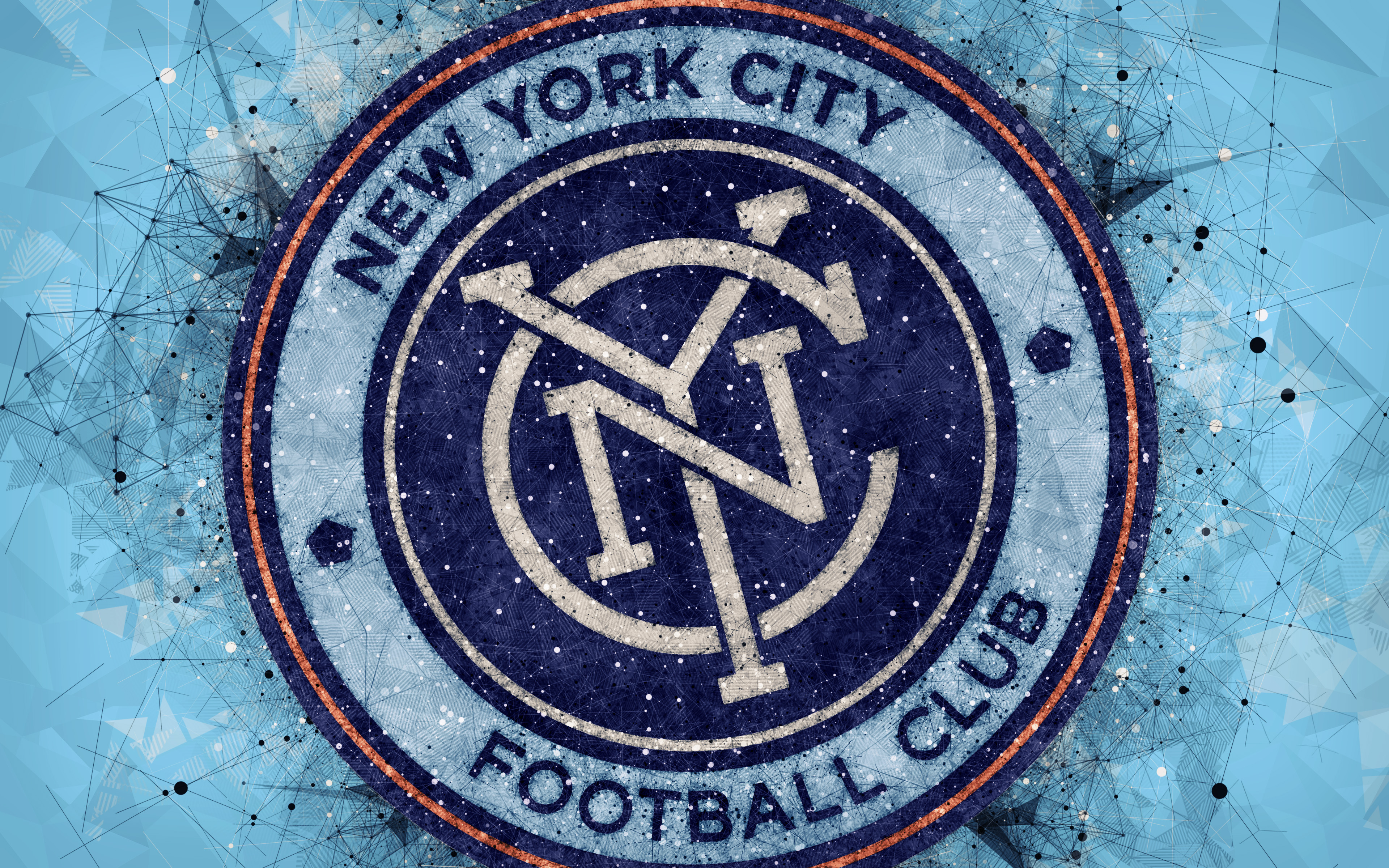 New York City Football Club Logo 4k Ultra HD Wallpaper | Achtergrond