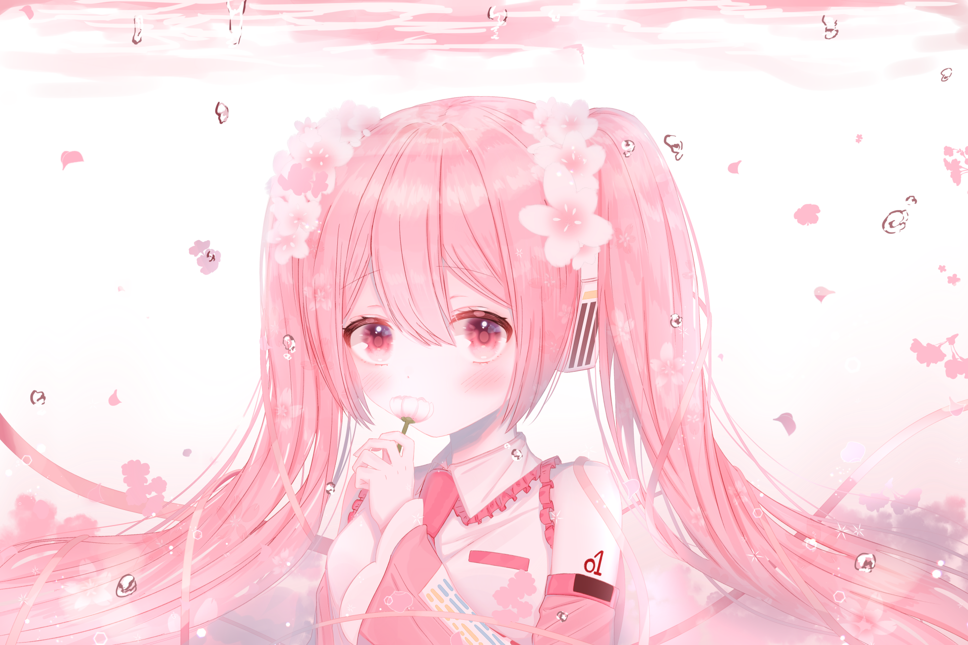 Download Sakura Miku Anime Vocaloid 4k Ultra HD Wallpaper by NACHO