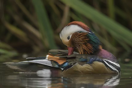 duck Animal mandarin duck HD Desktop Wallpaper | Background Image