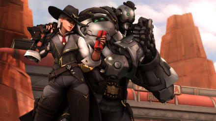 B.O.B. (Overwatch) Ashe (Overwatch) video game Overwatch HD Desktop Wallpaper | Background Image