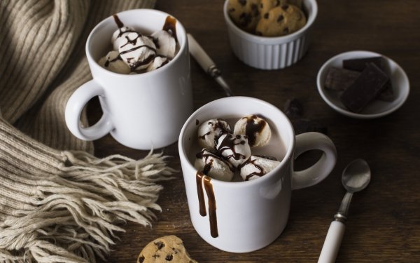 Nahrungsmittel Heiße Schokolade Stillleben Cup Marshmallow HD Wallpaper | Hintergrund