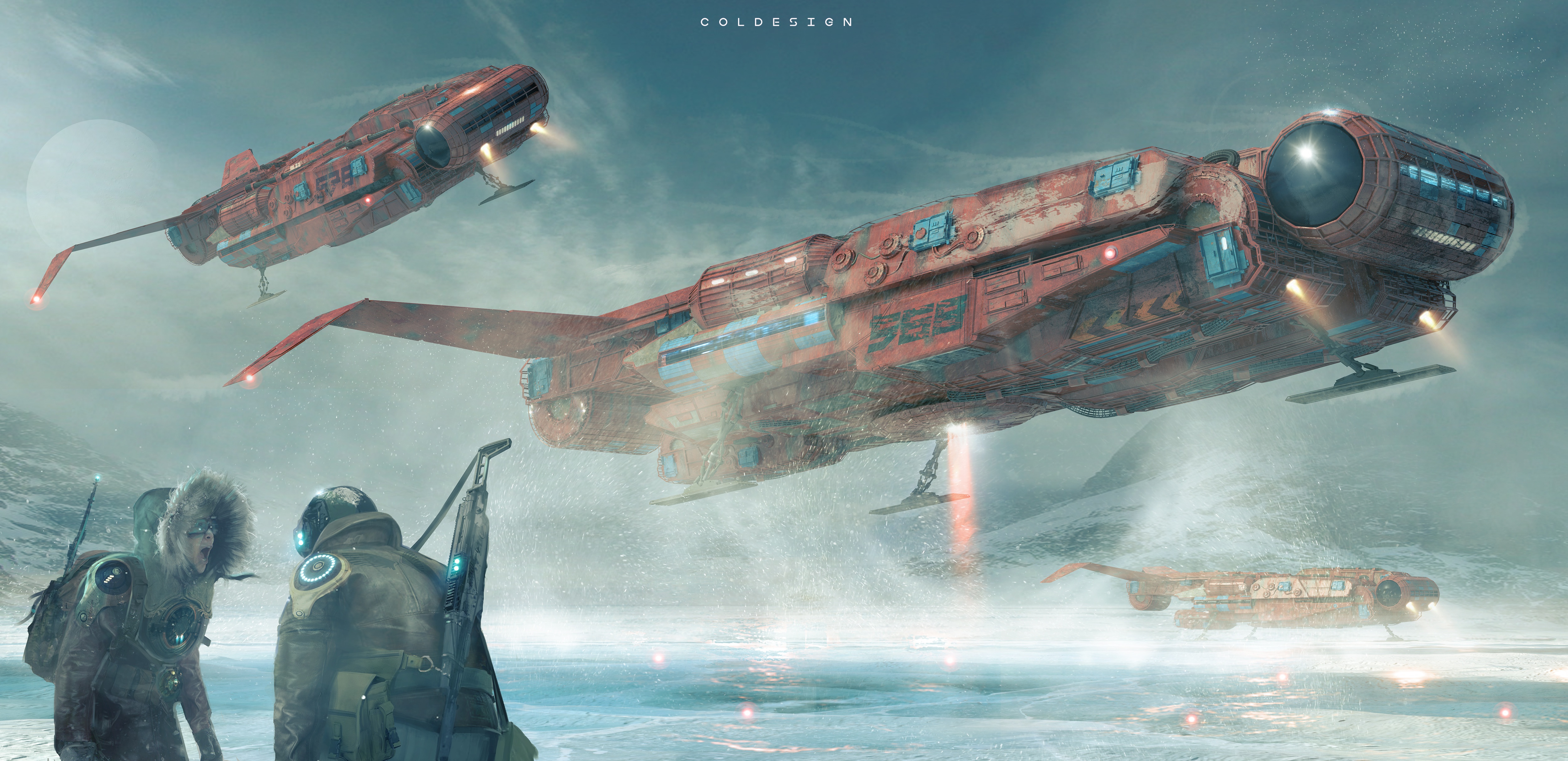 Download Sci Fi Spaceship 4k Ultra HD Wallpaper by Col Price