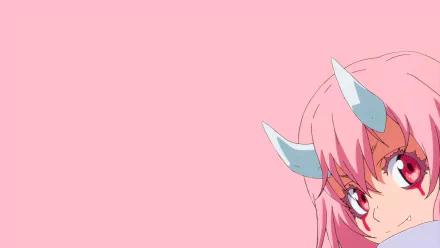 HD desktop wallpaper featuring Shuna from Tensei Shitara Slime Datta Ken (That Time I Got Reincarnated as a Slime) against a pink background.