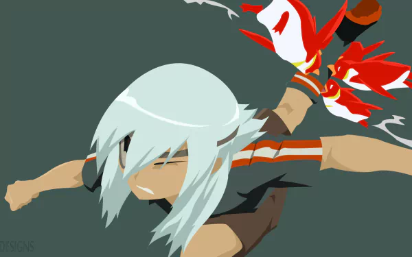 Anime-style HD desktop wallpaper featuring a dynamic action pose of David Samford from Inazuma Eleven with bold colors and sharp lines.