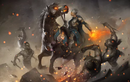 armor horse woman warrior fantasy HD Desktop Wallpaper | Background Image