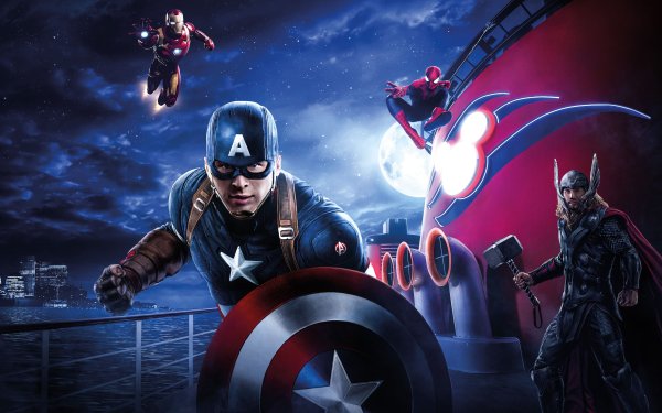 Comics Avengers The Avengers Spider-Man Iron Man Thor Captain America HD Wallpaper | Background Image