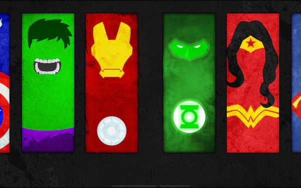 Batman Flash Superman Wonder Woman Green Lantern Iron Man Hulk Captain America Wolverine spider man Comic Marvel Super Heroes HD Desktop Wallpaper | Background Image