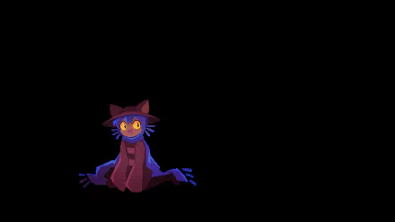 HD desktop wallpaper featuring the character Niko from the game OneShot, set against a black background.
