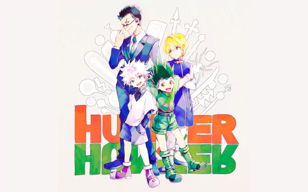 Leorio Paradinight Killua Zoldyck Gon Freecss Anime Hunter x Hunter HD Desktop Wallpaper | Background Image