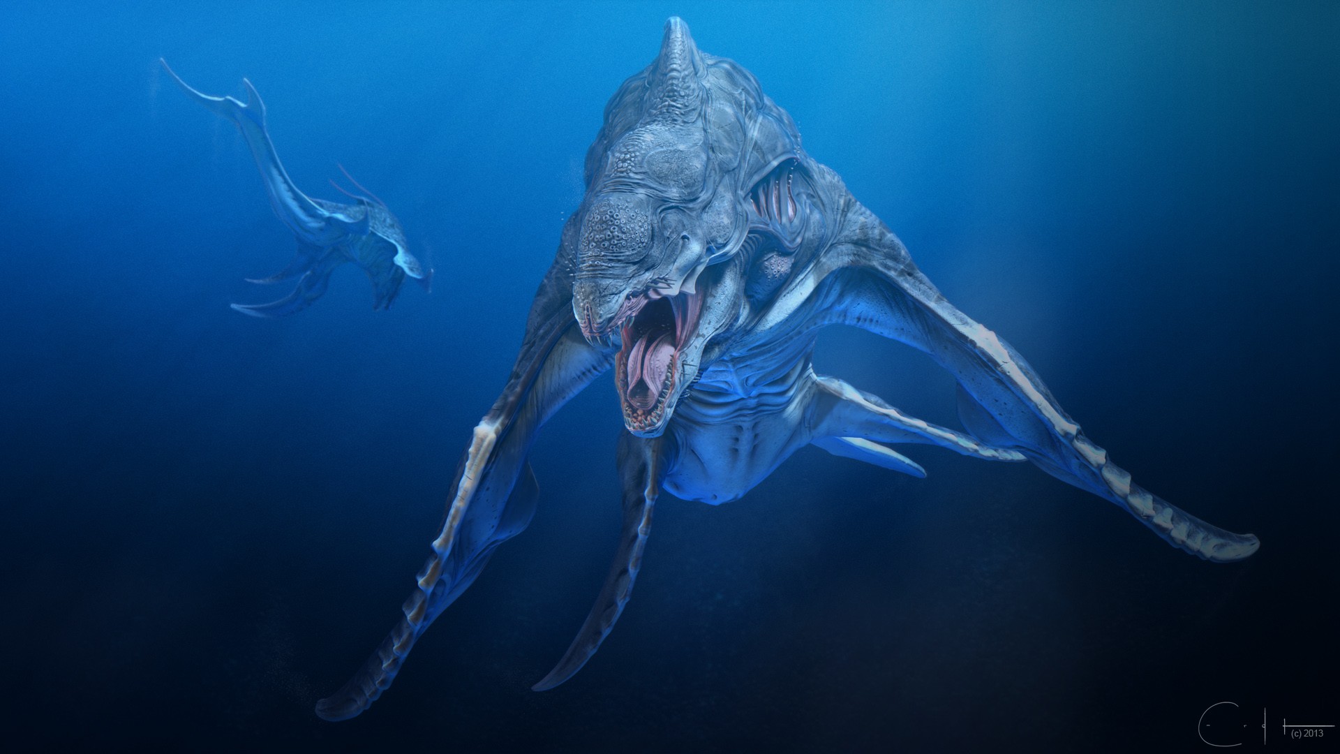 Sea Monster HD Wallpaper by Ben Erdt