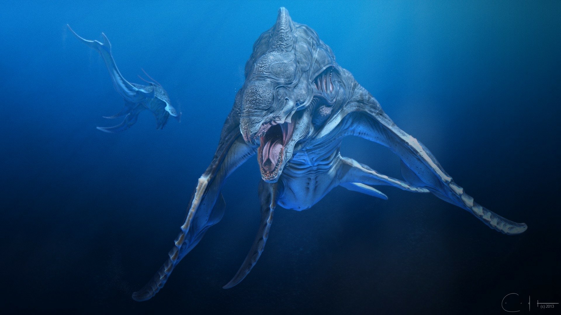 Download Creature Sea Fantasy Sea Monster HD Wallpaper by Ben Erdt