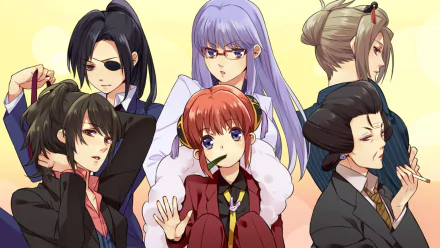 Sarutobi Ayame Otose (Gintama) Tsukuyo (Gintama) Tae Shimura Yagyuu Kyuubei Kagura (Gintama) Anime Gintama HD Desktop Wallpaper | Background Image