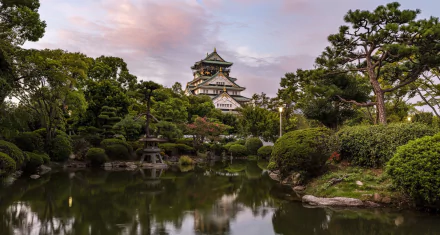 man made Osaka Castle HD Desktop Wallpaper | Background Image