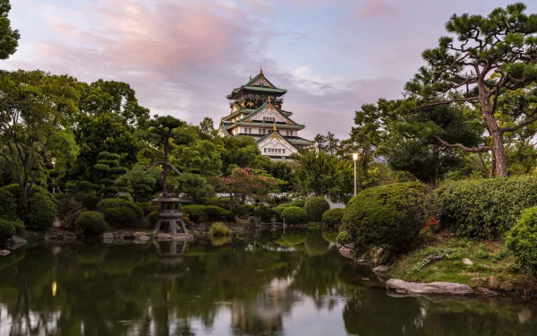 man made Osaka Castle HD Desktop Wallpaper | Background Image