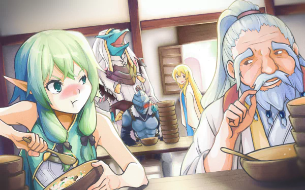 Dwarf Shaman (Goblin Slayer) Lizard Priest (Goblin Slayer) High Elf Archer (Goblin Slayer) Priestess (Goblin Slayer) Anime Goblin Slayer HD Desktop Wallpaper | Background Image