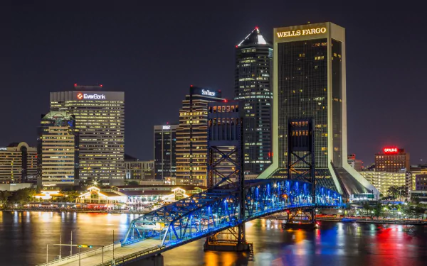 Florida bridge city man made Jacksonville HD Desktop Wallpaper | Background Image