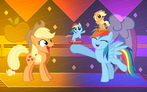 Rainbow Dash Applejack (My Little Pony) TV Show My Little Pony: Friendship Is Magic HD Desktop Wallpaper | Background Image