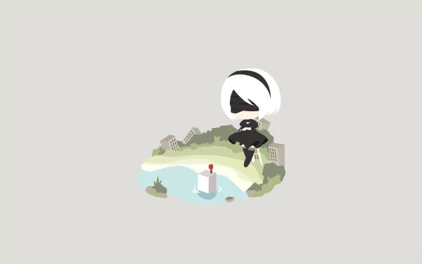 YoRHa No.2 Type B video game NieR: Automata HD Desktop Wallpaper | Background Image