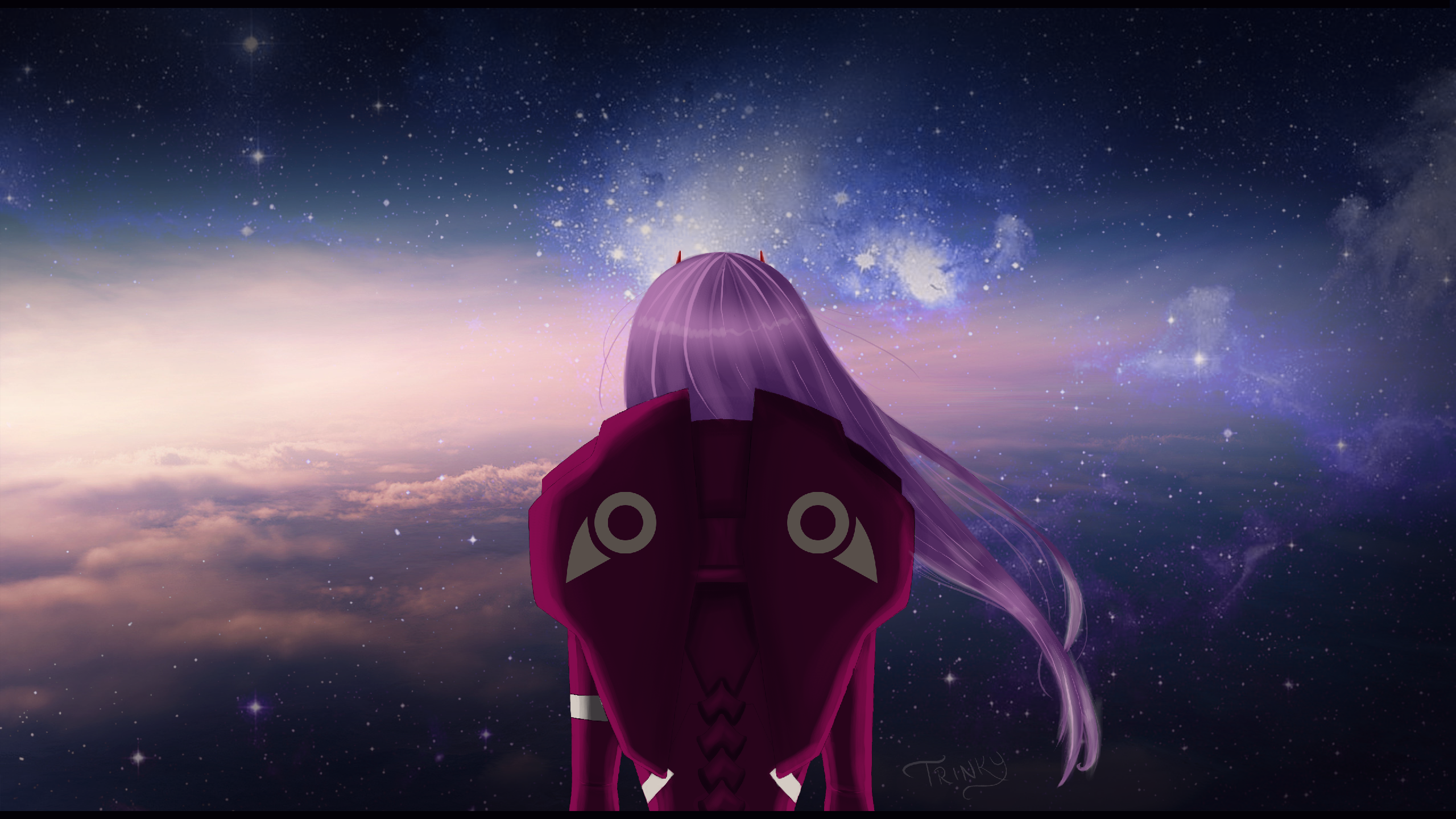 Zero Two in Space by Trinky