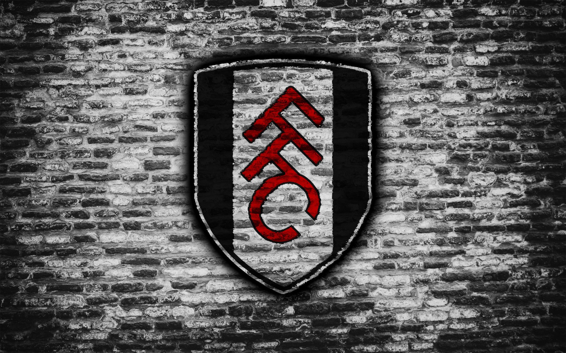  The logo of Fulham FC, a football club that participated in the Premier League in the 2013-14 season.