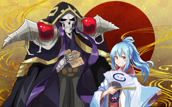 Anime Crossover Ainz Ooal Gown Rimuru Tempest That Time I Got Reincarnated as a Slime HD Wallpaper | Background Image