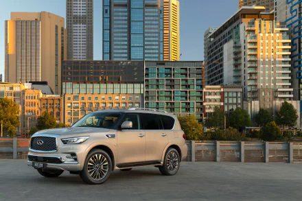SUV silver car car Infiniti vehicle Infiniti QX80 HD Desktop Wallpaper | Background Image