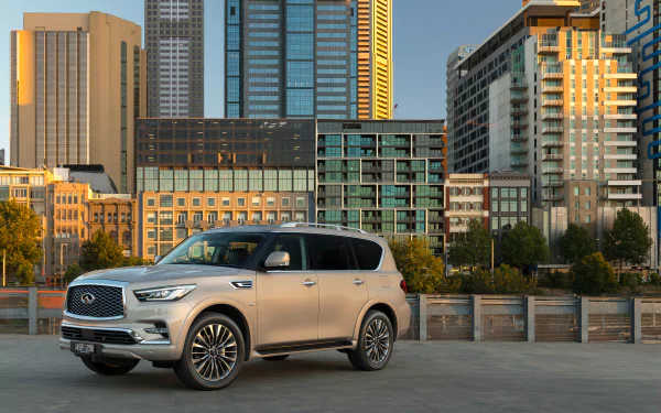 SUV silver car car Infiniti vehicle Infiniti QX80 HD Desktop Wallpaper | Background Image