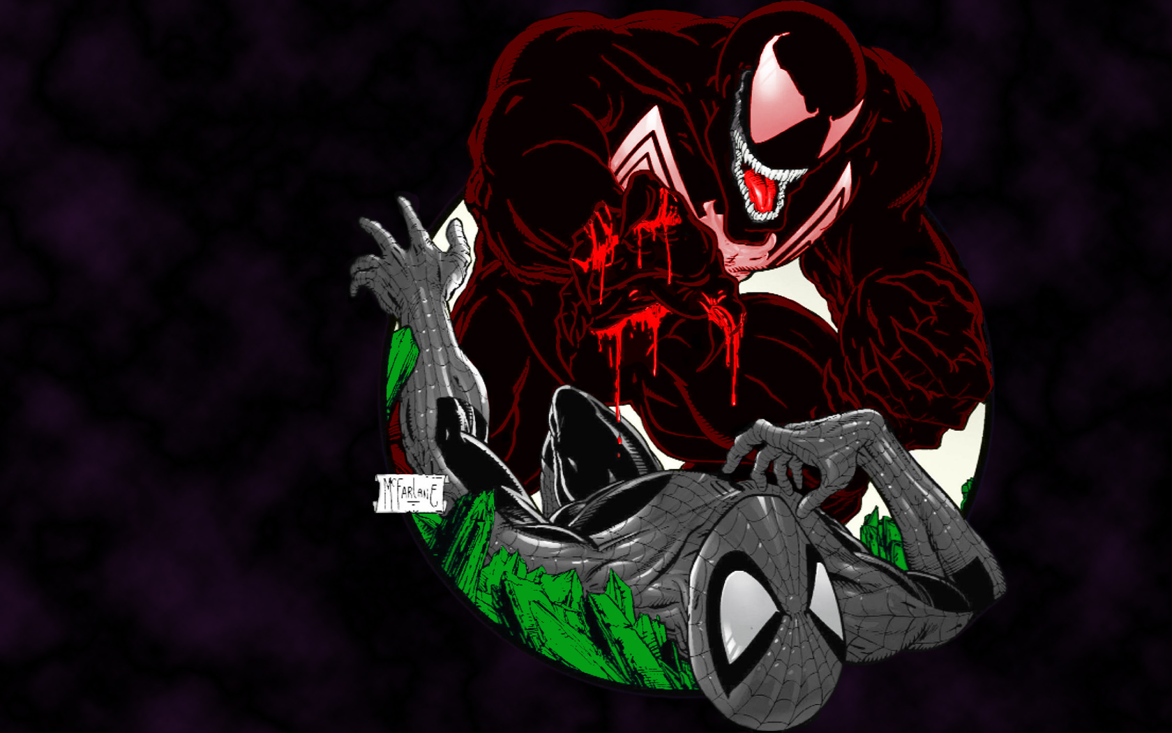 Venom character in high-definition wallpaper