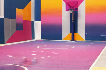  Colored basketball court by Santiago Pagnotta