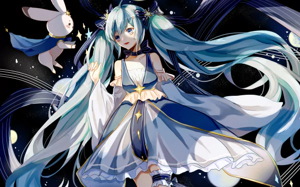 Yuki Miku Anime Vocaloid HD Desktop Wallpaper | Background Image