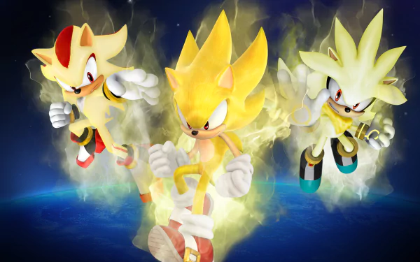 super silver super shadow Silver the Hedgehog Shadow the Hedgehog Super Sonic video game Sonic the Hedgehog (2006) HD Desktop Wallpaper | Background Image