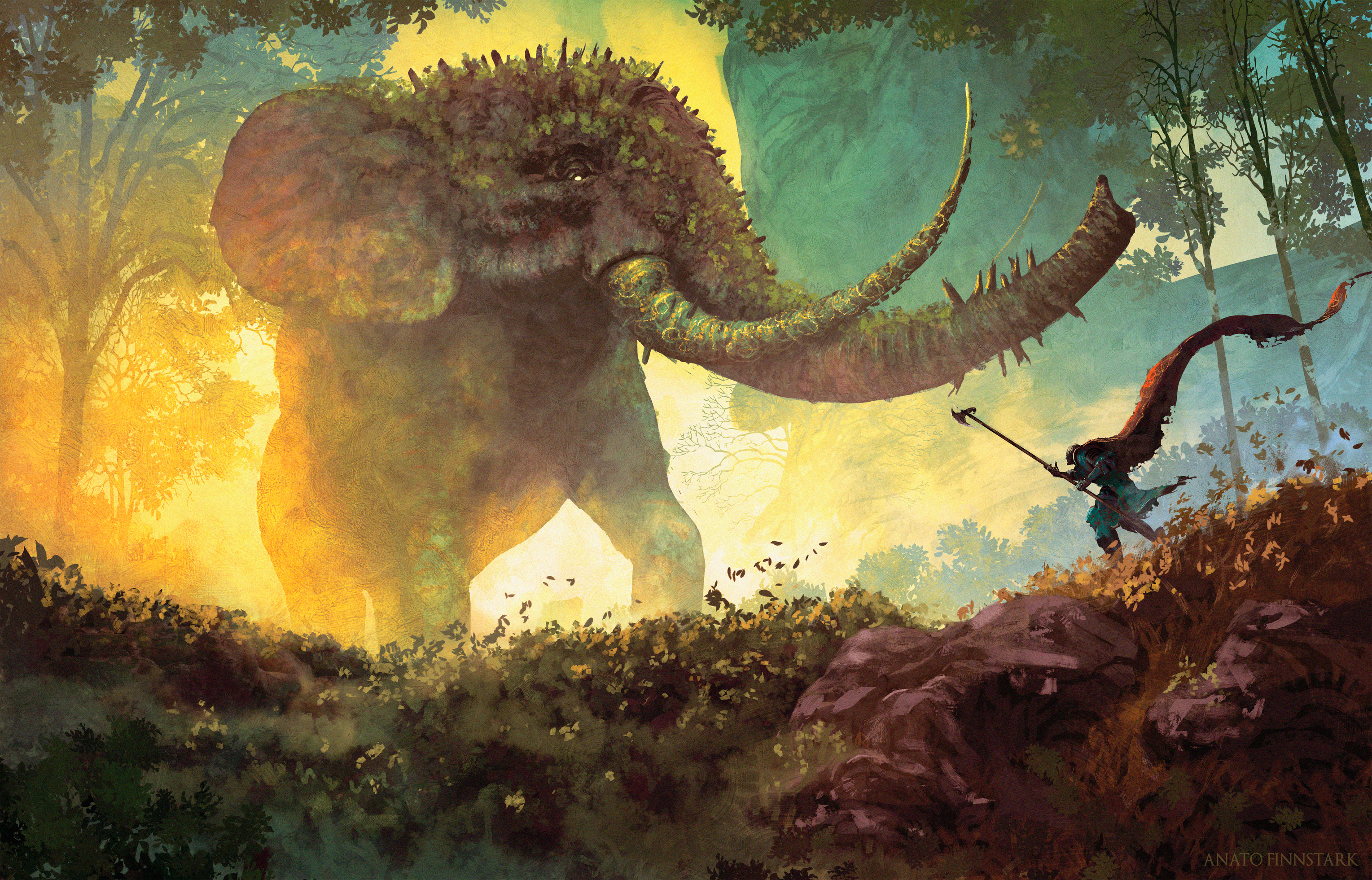 Fantasy Elephant HD Wallpaper by Anato Finnstark