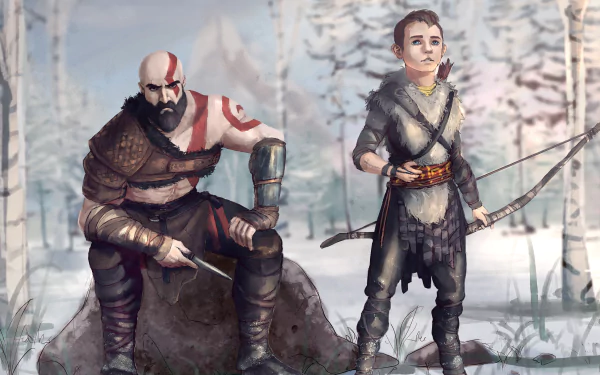 Atreus (God Of War) Kratos (God Of War) video game God of War (2018) HD Desktop Wallpaper | Background Image