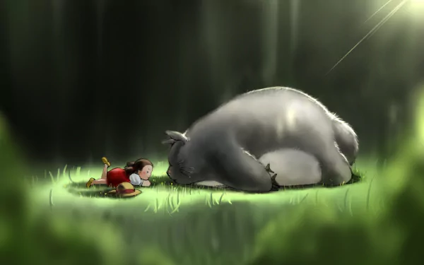 Mei Kusakabe Totoro (My Neighbor Totoro) Anime My Neighbor Totoro HD Desktop Wallpaper | Background Image