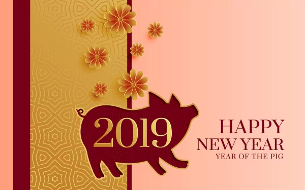 pig holiday Chinese New Year HD Desktop Wallpaper | Background Image