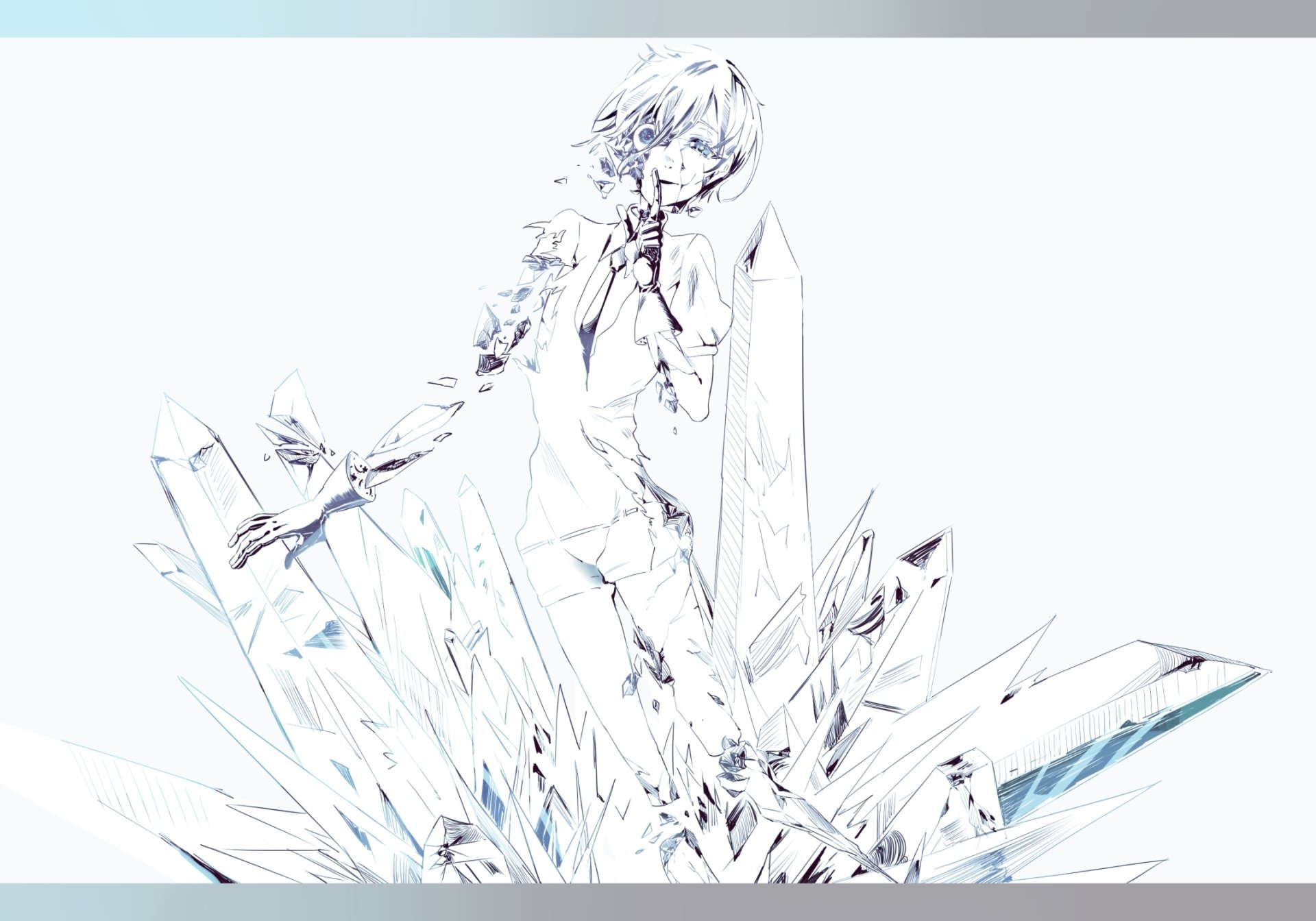 Download Antarcticite (Land Of The Lustrous) Anime Land Of The Lustrous HD Wallpaper by 箱