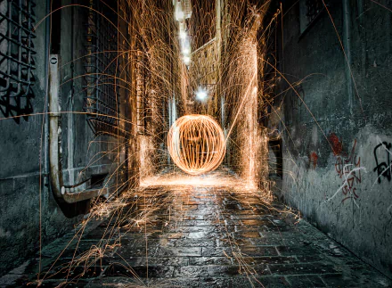 alley photography fireworks HD Desktop Wallpaper | Background Image