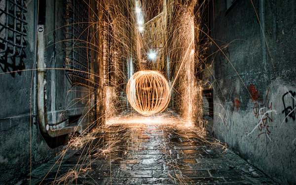 alley photography fireworks HD Desktop Wallpaper | Background Image