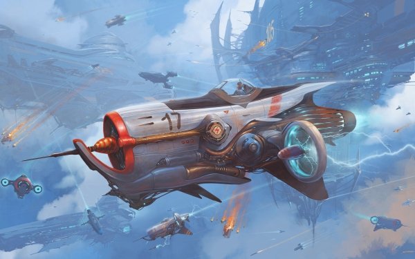 Sci Fi Spaceship Battle HD Wallpaper | Background Image