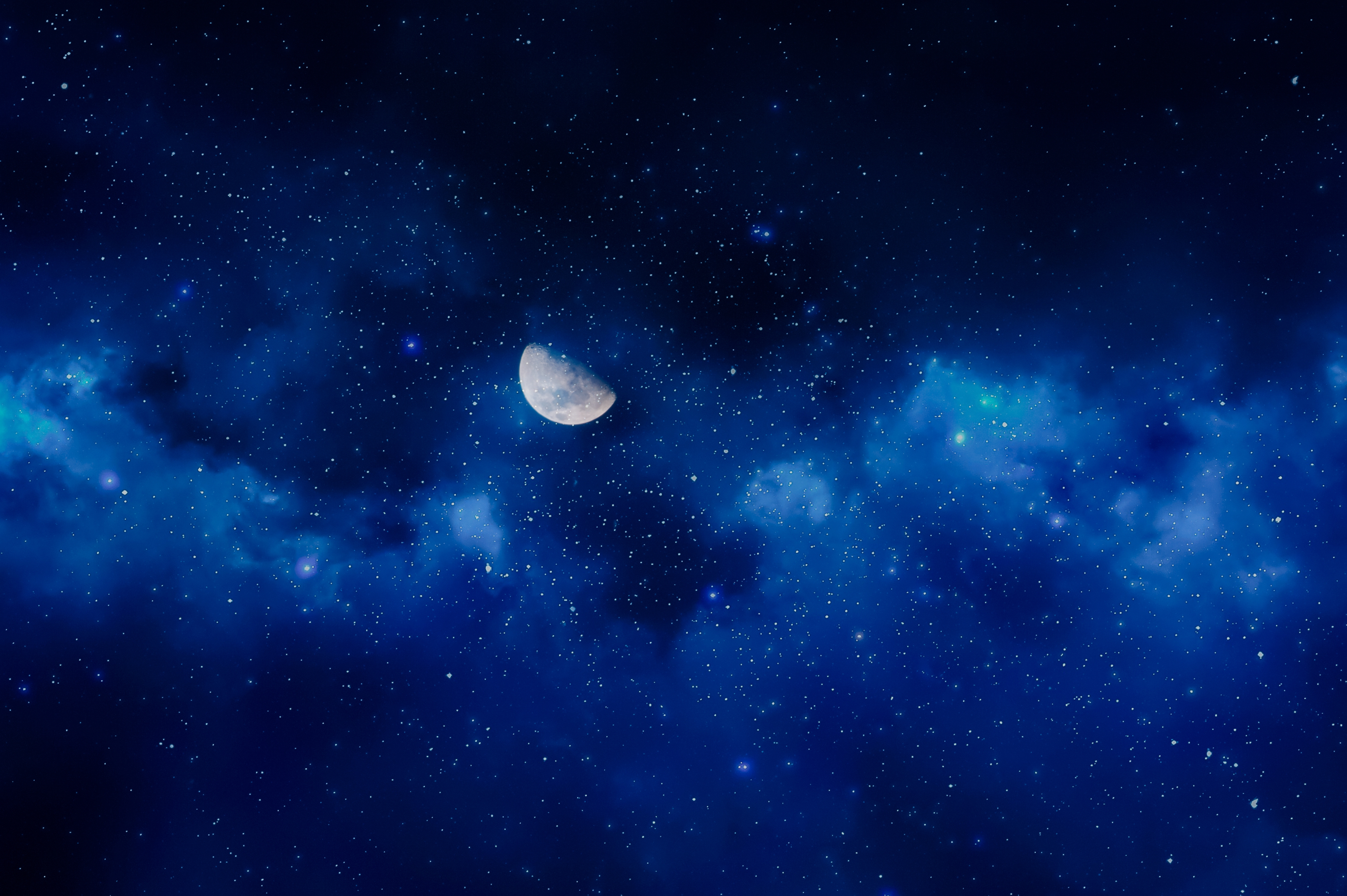 Blue Moon seen through Nebula