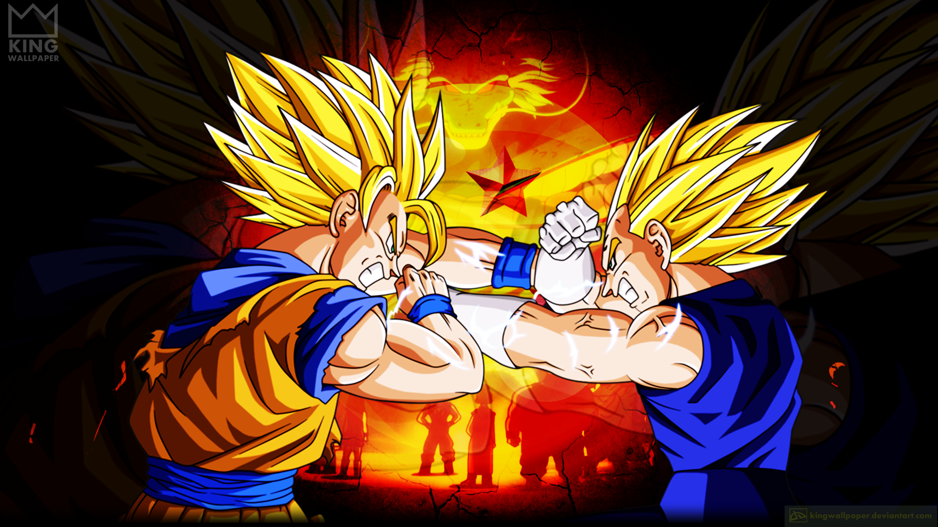 Ssj2 Goku Vs Majin Vegeta Wallpaper Pc Infoupdate