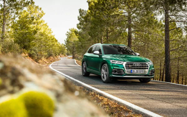 SUV green car car Audi vehicle Audi SQ5 HD Desktop Wallpaper | Background Image