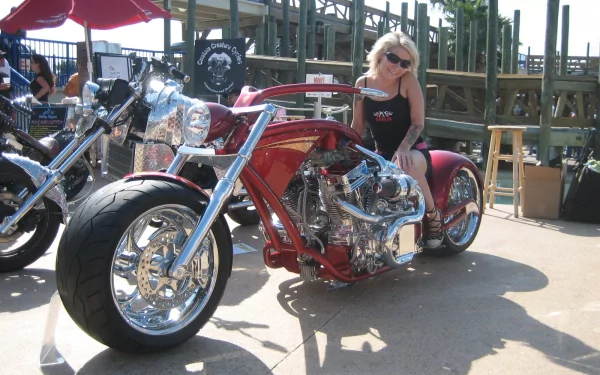 woman Girls & Motorcycles HD Desktop Wallpaper | Background Image
